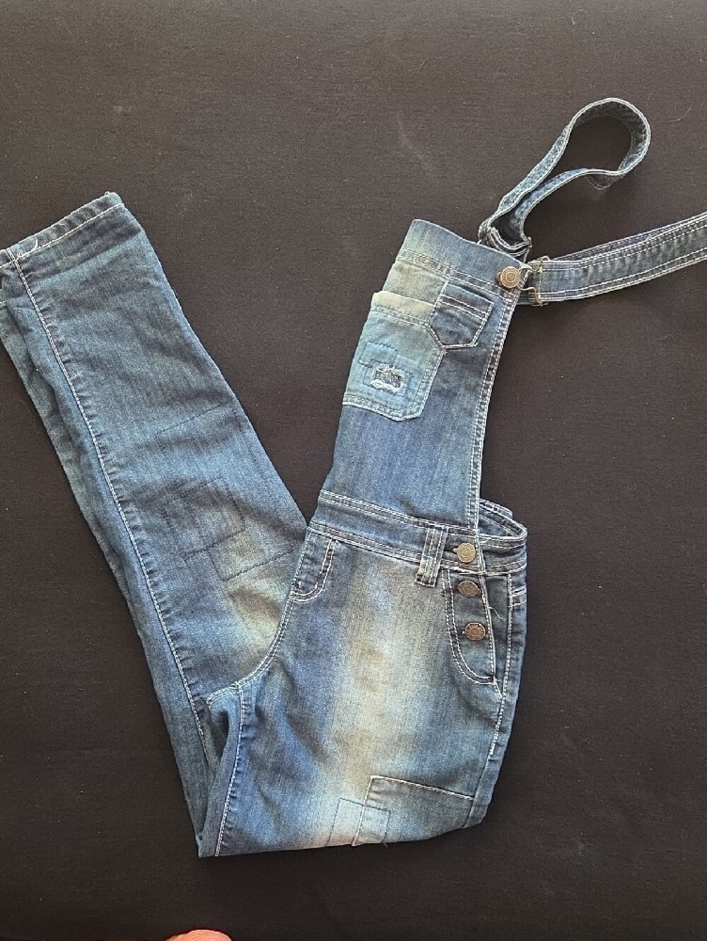 Rue21 Blue Denim Women's Overalls Jeans Size 3/4 Pre-Owned GC - Picture 4 of 8